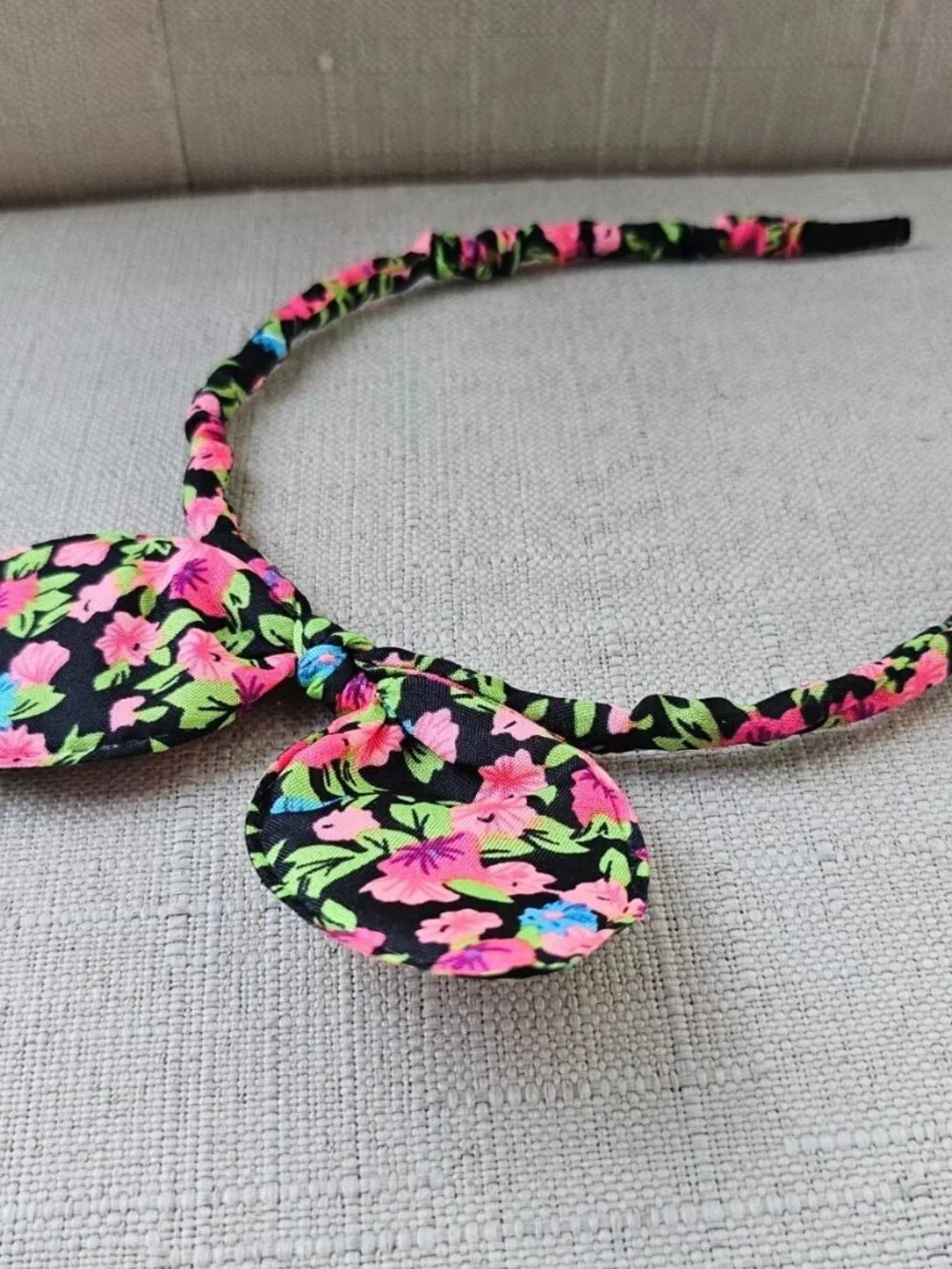 Floral Bunny Ear Headband Girls Hair Accessories Fashion Accessories Headband